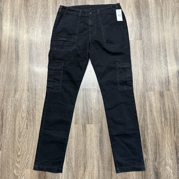 AG Adriano Goldschmied Men's Black Loose Cargo Pants Size 32x32 SAMPLE $215